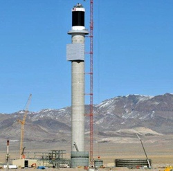 Crescent Dunes Solar Tower Construction