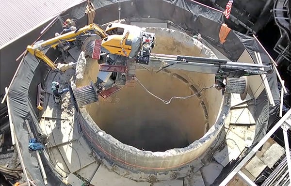 concrete chimney demolition