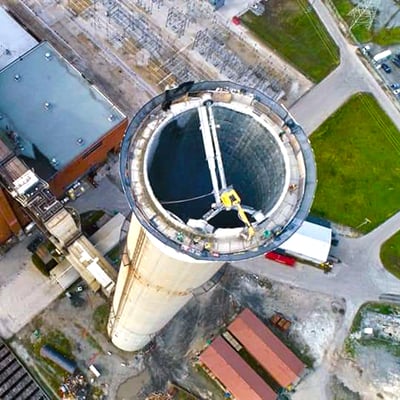 Concrete Chimney Demolition 