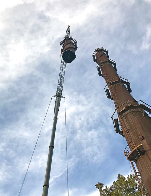 Steel Chimney Demolition