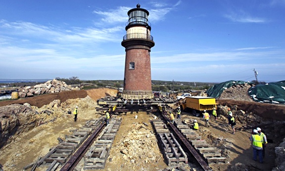 Historic Relocation of Lighthouse